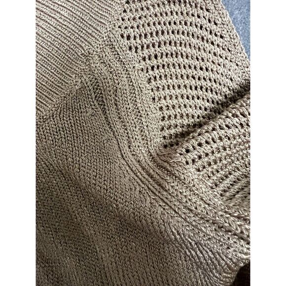 CNS) NWT $218 Women's ETCETERA X-Large Carmel Brown Long Sleeve Sweater Sheen - Picture 9 of 11